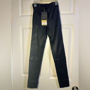 New Rag & Bone Leggings 100% Lamb Leather Size XS Stretch Pants Black
